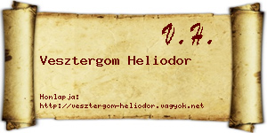 Vesztergom Heliodor névjegykártya